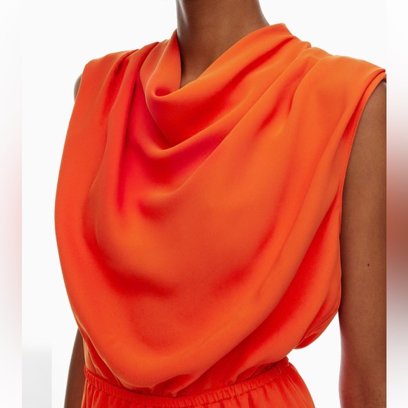 Aritzia babaton Carter sleeveless dress size small color orange - Picture 5 of 14